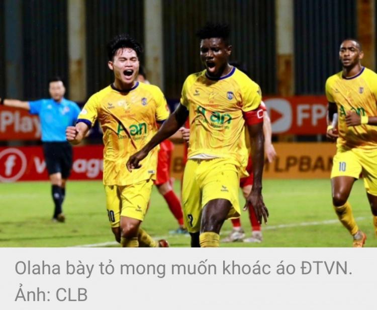 越媒：尼日利亚外援奥拉哈申请入籍越南，希望代表越南国家队出战